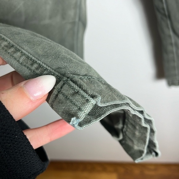 Free People Margate Pleated High Waist Paper Bag Boho Trouser Sugar Kelp Green - Picture 6 of 16